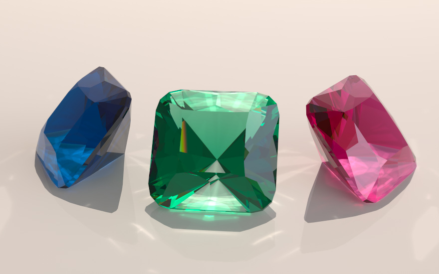 Sapphire, Emerald and Ruby